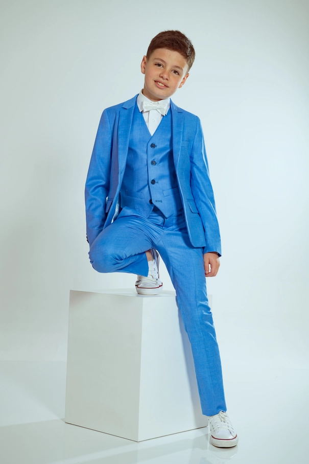 Terno Infantil Azul com Calça de Ajuste