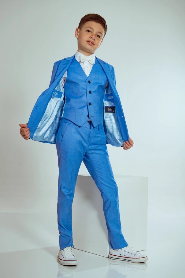 Terno Infantil Azul com Calça de Ajuste