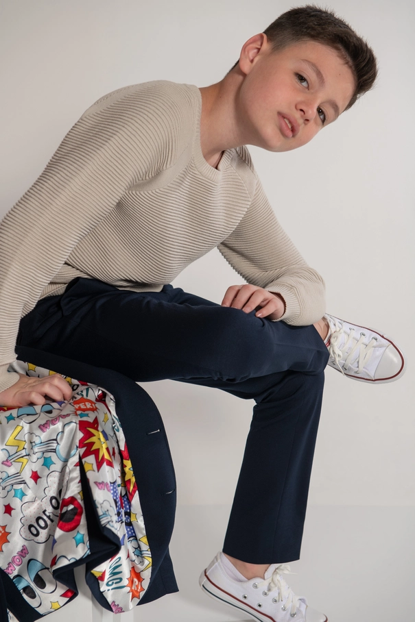 Calça Infantil em Malha com Ajuste Elástico