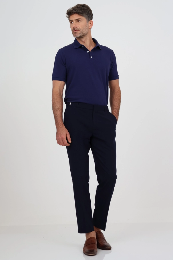 Polo Slim Fit Vista Clássica com Gola