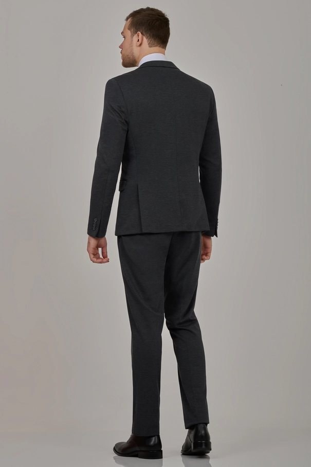 Terno Masculino Super Slim Fit em Malha com Lenço Avulso e Calça com Ajuste AZUL FOREVER