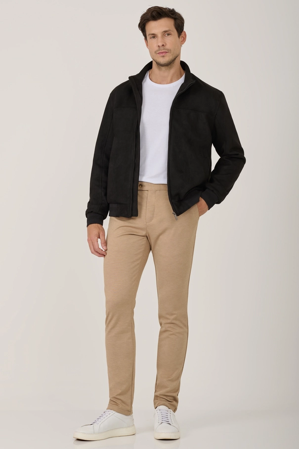 Jaqueta Bomber em Suede PRETO
