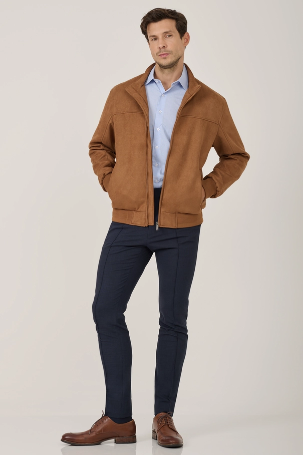 Jaqueta Bomber em Suede PRETO