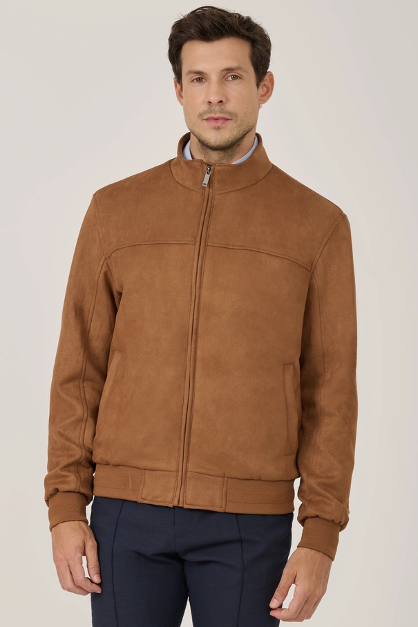 Jaqueta Bomber em Suede PRETO