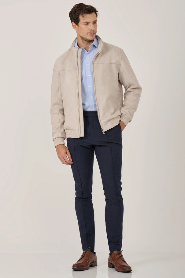 Jaqueta Bomber em Suede PRETO