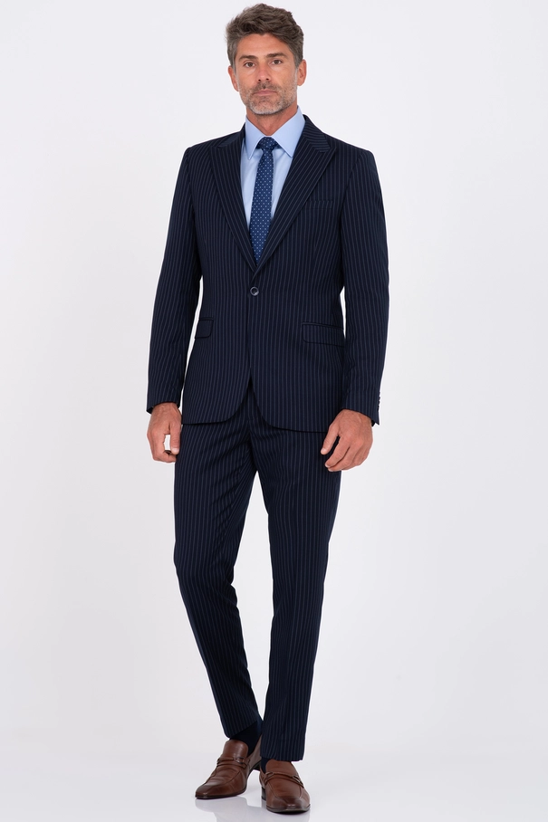 Terno Masculino Super Slim Fit e Calça com Ajuste NAVY
