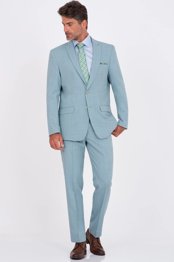 Terno Slim Fit com Lenço no Bolsinho e Calça com Ajuste