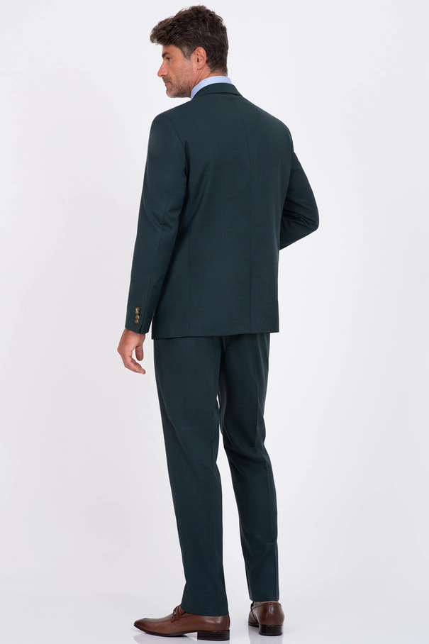 Terno Slim Fit com Ponto Picado e Calça com Ajuste