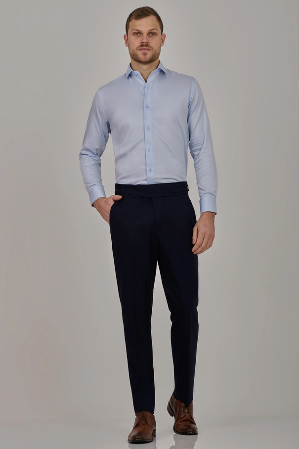 Camisa Strong Collar Masculina Slim Fit Fio 100 BRANCO