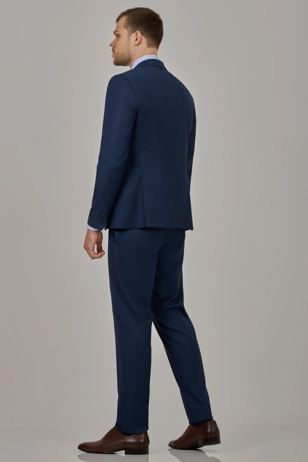 Terno Masculino Super Slim Fit com Colete e Calça com Ajuste NAVY