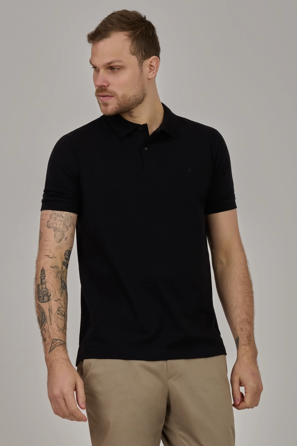 Camisa Polo Masculina em Algodão Pima NAVY