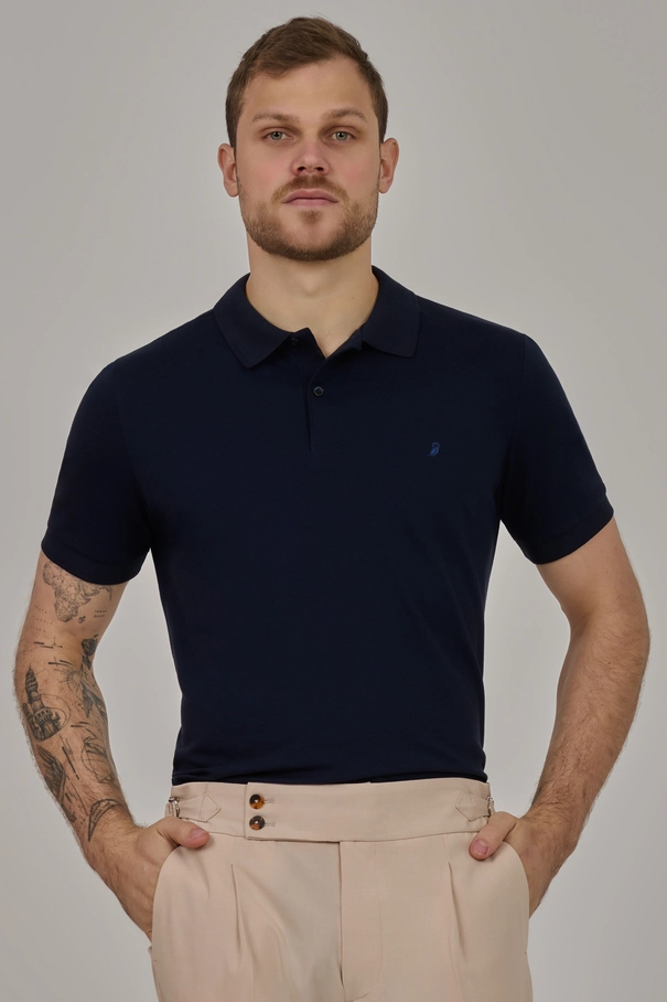 Camisa Polo Masculina em Algodão Pima NAVY