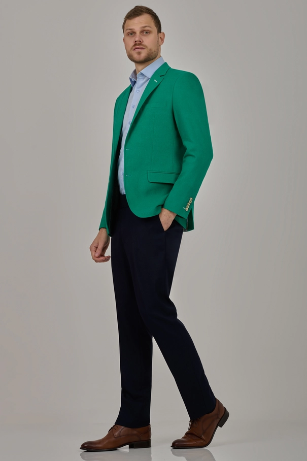 Blazer Masculino Slim Fit em Blend de Linho GREEN