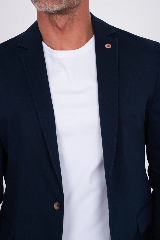 Blazer Masculino Super Slim Fit Desestruturado MARINHO NOITE