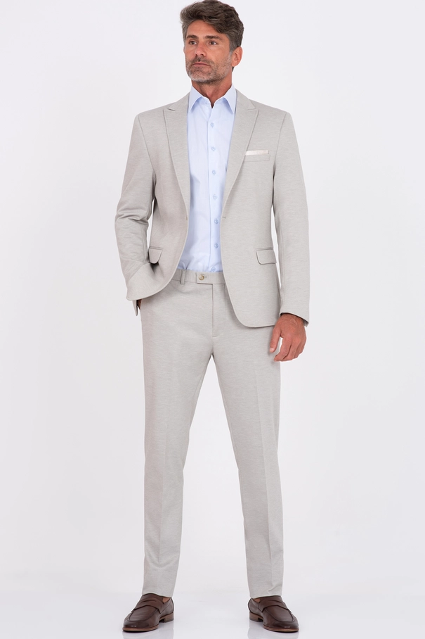 Terno Masculino Super Slim Fit em Malha e Calça com Ajuste PRETO