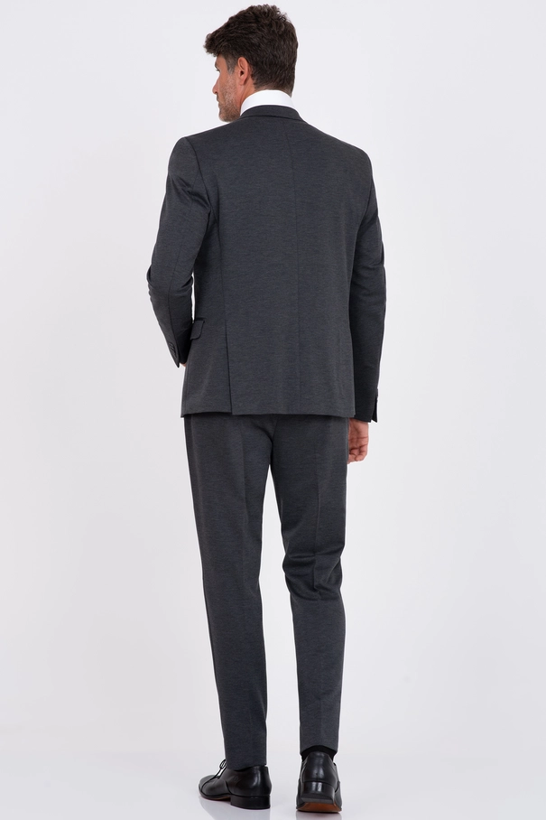 Terno Masculino Super Slim Fit em Malha e Calça com Ajuste PRETO